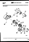 MOTOR AND BLOWER PARTS Diagram and Parts List for DECSFW1  Frigidaire Dryer