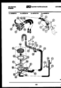 PUMP, WATER VALVE, WATER INLET Diagram and Parts List for AW600F1D  Kelvinator Washer