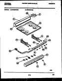 BACKGUARD, COOKTOP AND BURNER PARTS Diagram and Parts List for CP240SP2D2  Frigidaire Range