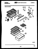 SHELVES AND SUPPORTS Diagram and Parts List for GTN140AH4  Frigidaire Refrigerator