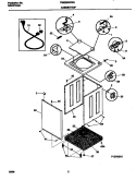 CABINET / TOP Diagram and Parts List for FWS235RFS3  Frigidaire Washer