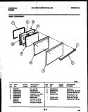 DOOR PARTS Diagram and Parts List for CE301SP2D1  Frigidaire Range