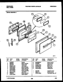 DOOR PARTS Diagram and Parts List for REG75WL4  Frigidaire Wall Oven