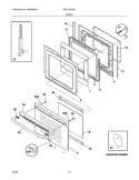 DOOR Diagram and Parts List for EW3LGF65GWA  Electrolux Range