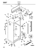 CABINET Diagram and Parts List for FRT21NGJB2  Frigidaire Refrigerator