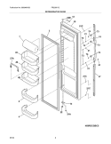 REFRIGERATOR DOOR Diagram and Parts List for FRS26H7CQ3  Frigidaire Refrigerator