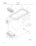 CABINET Diagram and Parts List for MFC05M3BW6  Frigidaire Freezer