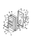 DOOR Diagram and Parts List for FFU17M6AW4  Frigidaire Freezer
