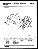 DRAWER PARTS Diagram and Parts List for GF950ND2  Frigidaire Range