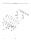 BACKGUARD Diagram and Parts List for E36GF76GPS  Electrolux Range