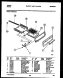 BROILER DRAWER PARTS Diagram and Parts List for 30-3352-00-01  Tappan Range