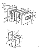 DOOR Diagram and Parts List for KF404GDD2  Frigidaire Range