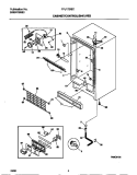 CABINET / CONTROL / SHELVES Diagram and Parts List for FFU17D9CW1  Frigidaire Freezer