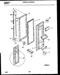 REFRIGERATOR DOOR PARTS Diagram and Parts List for WRS24WRAW1  Frigidaire Refrigerator
