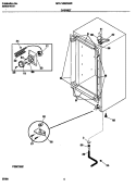 CABINET Diagram and Parts List for MFU14M2GW0  Frigidaire Freezer
