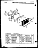 DOOR PARTS Diagram and Parts List for 31-2537-23-01  Tappan Range