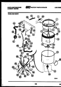 TUBS, WATER VALVE AND LID SWITCH Diagram and Parts List for SM115MXW1  Frigidaire Washer