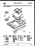 COOKTOP PARTS Diagram and Parts List for 36-3061-00-02  Tappan Range