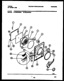 DOOR PARTS Diagram and Parts List for TDG546RBW0  Tappan Dryer