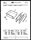 DRAWER PARTS Diagram and Parts List for 72-3977-00-09  Tappan Range