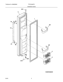 FREEZER DOOR Diagram and Parts List for FPHC2399KF2  Frigidaire Refrigerator