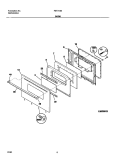 DOOR Diagram and Parts List for FEF314BWA  Frigidaire Range