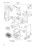 BODY Diagram and Parts List for FFGF3023LSA  Frigidaire Range