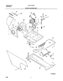 MOTOR / BLOWER / BELT Diagram and Parts List for GLET1142CS0  Frigidaire Washer Dryer Combo