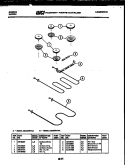 BROILER PARTS Diagram and Parts List for CEC4S7DTAA  Gibson Range