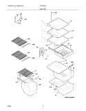 SHELVES Diagram and Parts List for FRS3HR5JMB2  Frigidaire Refrigerator