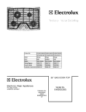 COVER Diagram and Parts List for EW30GC55GS2  Electrolux Cooktop