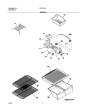 SHELVES Diagram and Parts List for FRT15IB3AW1  Frigidaire Refrigerator