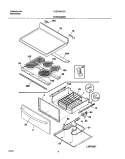 TOP / DRAWER Diagram and Parts List for PLEF398CCC  Frigidaire Range