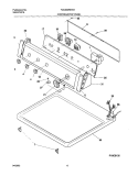 CONTROL PANEL Diagram and Parts List for FDGS69RHW1  Frigidaire Dryer