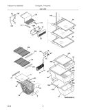 SHELVES Diagram and Parts List for FGHC2335LP0  Frigidaire Refrigerator