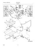 BURNER Diagram and Parts List for EW30GS65GS2  Electrolux Range