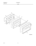 DOOR Diagram and Parts List for TGF324BHWC  Tappan Range