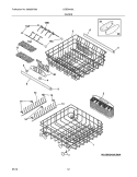 RACKS Diagram and Parts List for LGBD2432LQ0A  Frigidaire Dishwasher