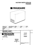 COVER Diagram and Parts List for F82U20F3W1  Frigidaire Freezer