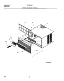 CABINET FRONT AND WRAPPER Diagram and Parts List for FAS155M1A1  Frigidaire Air Conditioner