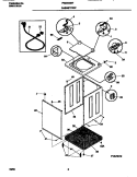 CABINET / TOP Diagram and Parts List for FWX445RFT3  Frigidaire Washer
