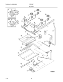 BURNER Diagram and Parts List for FGF355FSD  Frigidaire Range
