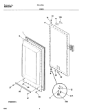 DOOR Diagram and Parts List for FFU11F0HW3  Frigidaire Freezer