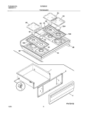 TOP / DRAWER Diagram and Parts List for TGF365CHSF  Tappan Range