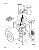 DRY CAB, HEATER Diagram and Parts List for FDG8974HW0  Frigidaire Dryer