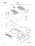 TOP / DRAWER Diagram and Parts List for FGF311PHSD  Frigidaire Range
