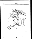 CABINET PARTS Diagram and Parts List for RT19F9WX3B  Gibson Refrigerator
