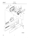 CONTROL PANEL Diagram and Parts List for GPDB698JC1  Frigidaire Dishwasher