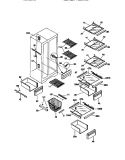 SHELVES Diagram and Parts List for MRS22WRCD0  Frigidaire Refrigerator
