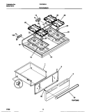 TOP / DRAWER Diagram and Parts List for FGF353CASB  Frigidaire Range